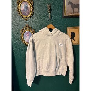 Bearded Goat Gray Cropped Hoodie Baggy Size Medium